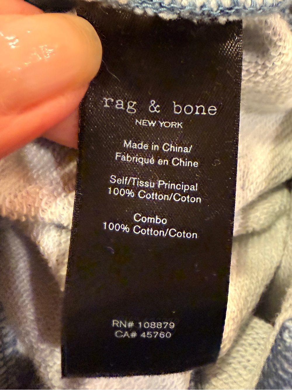 rag & bone Women's Miramar Cotton Terry Utility Style Comfy Wide-Leg Jeans 32 - Picture 10 of 14